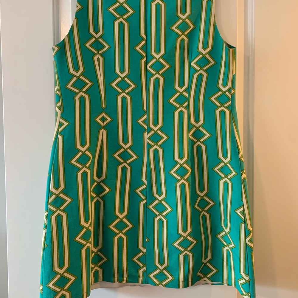 JB by Julie Brown Green and Yellow Geometric Mini Dress - Picture 5 of 5